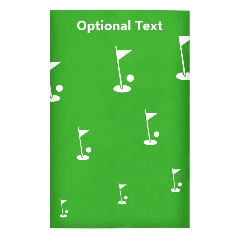 Regular (38cm x 25cm) (Golf Icon) Bright Green - Stretch Polyester (Optional Personalised Gift Text)