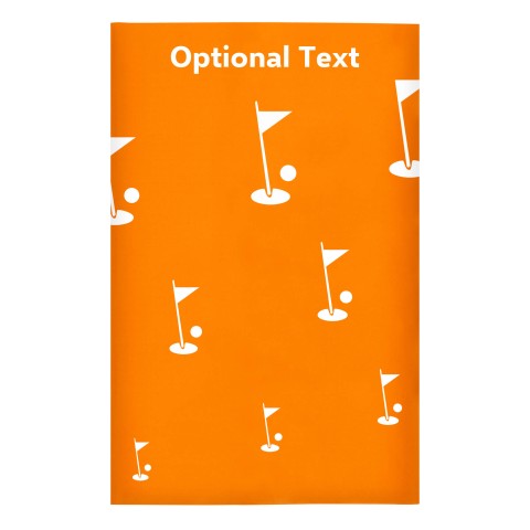 Regular (38cm x 25cm) (Golf Icon) Orange - Stretch Polyester (Optional Personalised Gift Text)