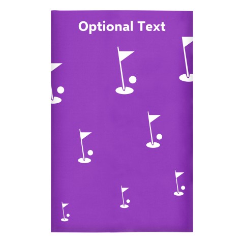 Regular (38cm x 25cm) (Golf Icon) Purple - Stretch Polyester (Optional Personalised Gift Text)