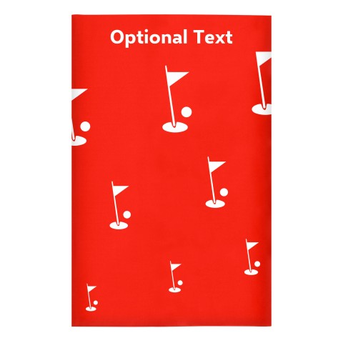 Regular (38cm x 25cm) (Golf Icon) Red - Stretch Polyester (Optional Personalised Gift Text)