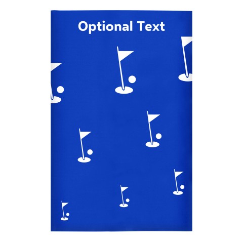 Regular (38cm x 25cm) (Golf Icon) Royal Blue - Stretch Polyester (Optional Personalised Gift Text)