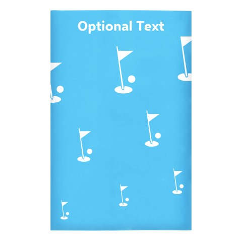 Regular (38cm x 25cm) (Golf Icon) Sky Blue - Stretch Polyester (Optional Personalised Gift Text)