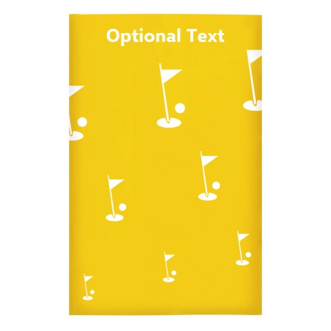 Regular (38cm x 25cm) (Golf Icon) Yellow - Stretch Polyester (Optional Personalised Gift Text)