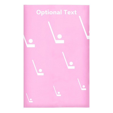 Regular (38cm x 25cm) (Hockey Icon) Baby Pink - Stretch Polyester (Optional Personalised Gift Text)