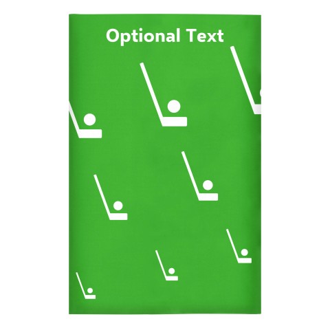 Regular (38cm x 25cm) (Hockey Icon) Bright Green - Stretch Polyester (Optional Personalised Gift Text)