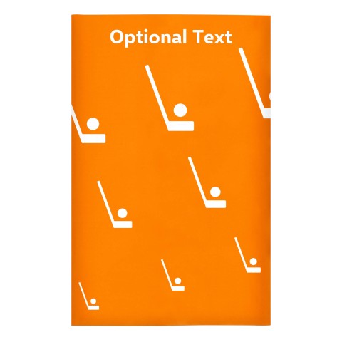 Regular (38cm x 25cm) (Hockey Icon) Orange - Stretch Polyester (Optional Personalised Gift Text)
