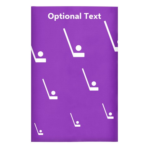 Regular (38cm x 25cm) (Hockey Icon) Purple - Stretch Polyester (Optional Personalised Gift Text)
