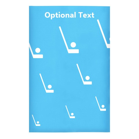 Regular (38cm x 25cm) (Hockey Icon) Sky Blue - Stretch Polyester (Optional Personalised Gift Text)