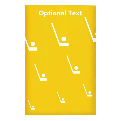 Regular (38cm x 25cm) (Hockey Icon) Yellow - Stretch Polyester (Optional Personalised Gift Text)