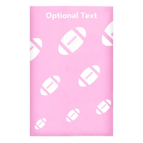 Regular (38cm x 25cm) (Rugby Icon) Baby Pink - Stretch Polyester (Optional Personalised Gift Text)