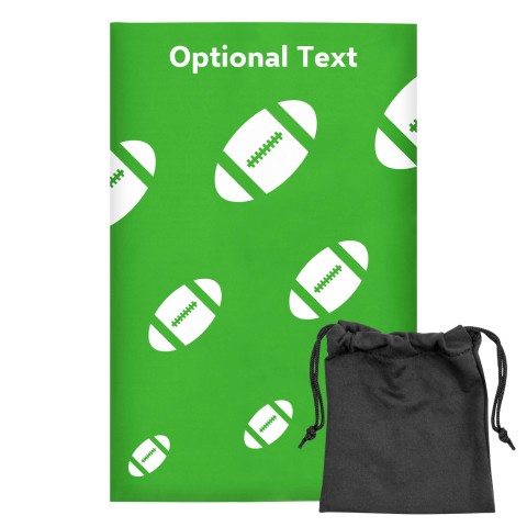 Regular (38cm x 25cm) (Rugby Icon) Bright Green - Stretch Polyester (Optional Personalised Gift Text) with Small Black Storage Pouch