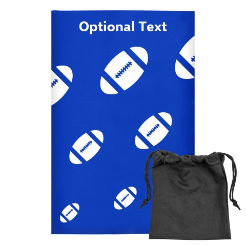 Regular (38cm x 25cm) (Rugby Icon) Royal Blue - Stretch Polyester (Optional Personalised Gift Text) with Small Black Storage Pouch