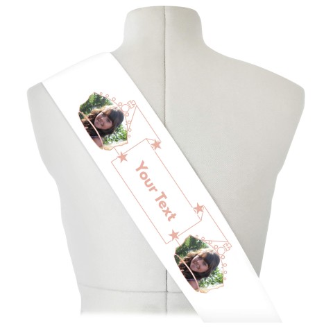 (180cm x 14cm) Rose Gold Mock Suede Polyester Fabric (Personalised with Text)