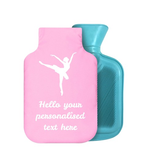 - 750ml Highlight (Stock Available Colour) (Ballet Icon) Baby Pink Soft Velvet Polyester Fabric Removable Cover (Optional Personalised Gift Text)