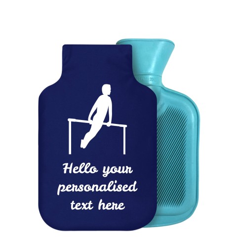 - 750ml Highlight (Stock Available Colour) (Gymnastics Icon) Navy Blue Soft Velvet Polyester Fabric Removable Cover (Optional Personalised Gift Text)