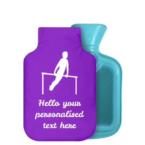 - 750ml Highlight (Stock Available Colour) (Gymnastics Icon) Purple Soft Velvet Polyester Fabric Removable Cover (Optional Personalised Gift Text)