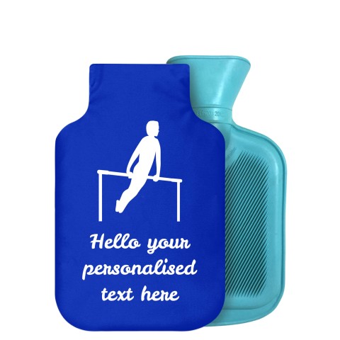 - 750ml Highlight (Stock Available Colour) (Gymnastics Icon) Royal Blue Soft Velvet Polyester Fabric Removable Cover (Optional Personalised Gift Text)