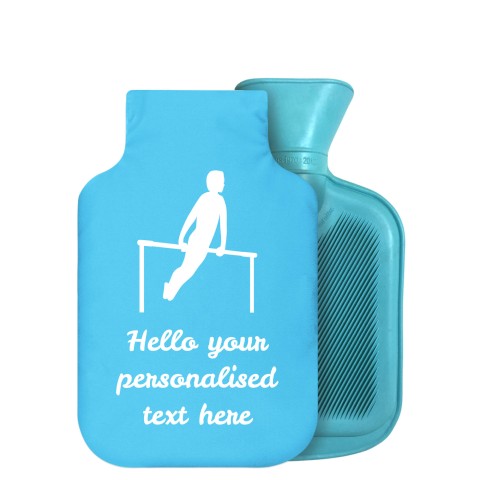 - 750ml Highlight (Stock Available Colour) (Gymnastics Icon) Sky Blue Soft Velvet Polyester Fabric Removable Cover (Optional Personalised Gift Text)