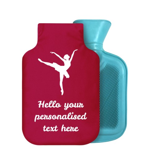 800ml (Ballet Icon) Burgundy Soft Velvet Polyester Fabric Removable Cover (Personalised with Text)
