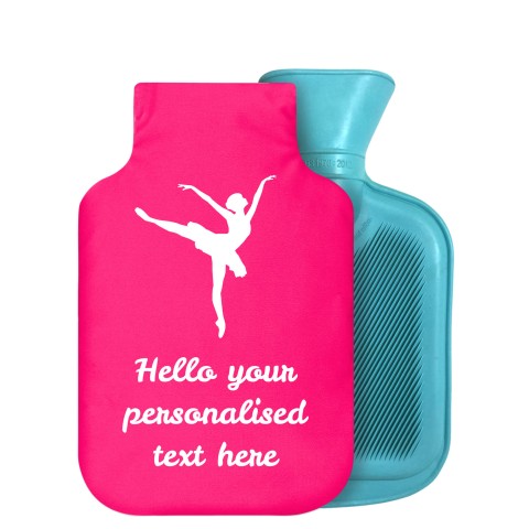 800ml (Ballet Icon) Hot Pink (Fuchsia) Soft Velvet Polyester Fabric Removable Cover (Personalised with Text)