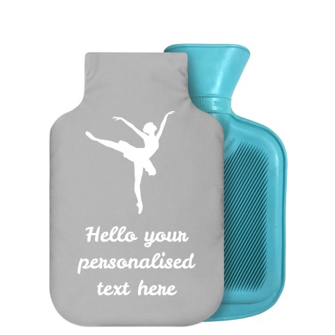 800ml (Ballet Icon) Grey Soft Velvet Polyester Fabric Removable Cover (Personalised with Text)