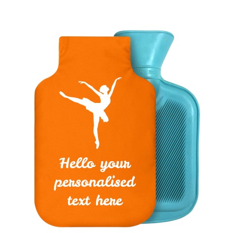 800ml (Ballet Icon) Burnt Orange Soft Velvet Polyester Fabric Removable Cover (Personalised with Text)