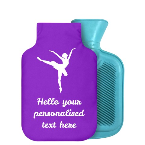 800ml (Ballet Icon) Purple Soft Velvet Polyester Fabric Removable Cover (Personalised with Text)