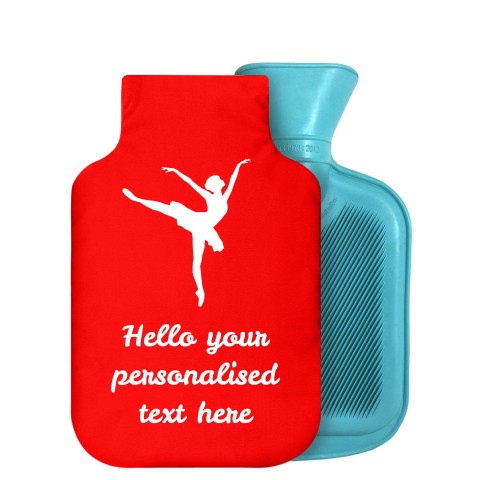 800ml (Ballet Icon) Red Soft Velvet Polyester Fabric Removable Cover (Personalised with Text)