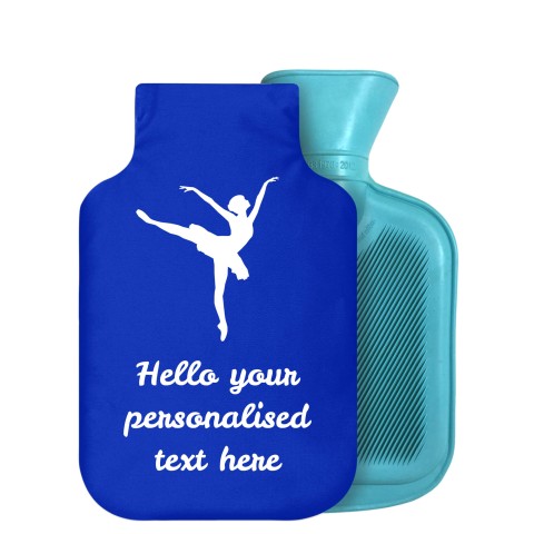 800ml (Ballet Icon) Royal Blue Soft Velvet Polyester Fabric Removable Cover (Personalised with Text)