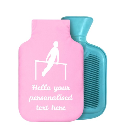 800ml (Gymnastics Icon) Baby Pink Soft Velvet Polyester Fabric Removable Cover (Personalised with Text)