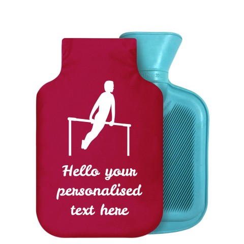 800ml (Gymnastics Icon) Burgundy Soft Velvet Polyester Fabric Removable Cover (Personalised with Text)