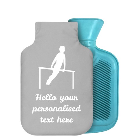 800ml (Gymnastics Icon) Grey Soft Velvet Polyester Fabric Removable Cover (Personalised with Text)