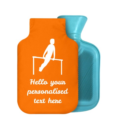 800ml (Gymnastics Icon) Burnt Orange Soft Velvet Polyester Fabric Removable Cover (Personalised with Text)