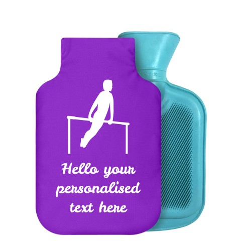 800ml (Gymnastics Icon) Purple Soft Velvet Polyester Fabric Removable Cover (Personalised with Text)