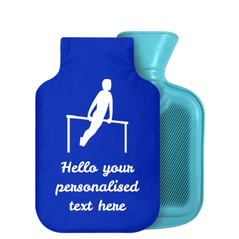 800ml (Gymnastics Icon) Royal Blue Soft Velvet Polyester Fabric Removable Cover (Personalised with Text)