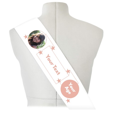 (180cm x 14cm) Rose Gold Mock Suede Polyester Fabric (Personalised with Text)