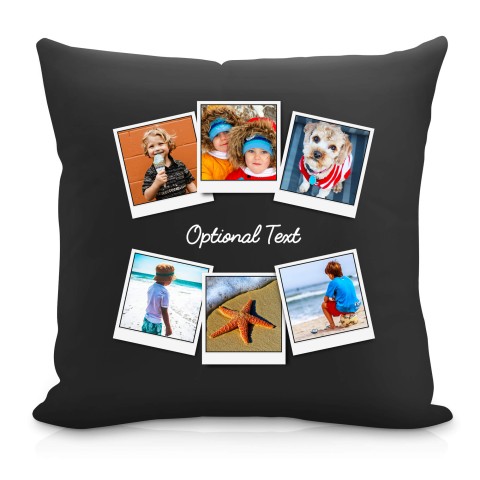 (40cm) (Polaroid Style Photo Print) Black Soft Velvet Polyester Fabric Scented (Organic Lavender Buds) (Optional Personalised Gift Text)