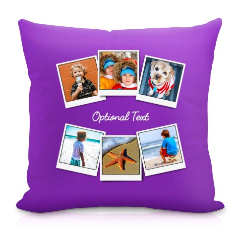 (40cm) (Polaroid Style Photo Print) Purple Soft Velvet Polyester Fabric Scented (Organic Lavender Buds) (Optional Personalised Gift Text)