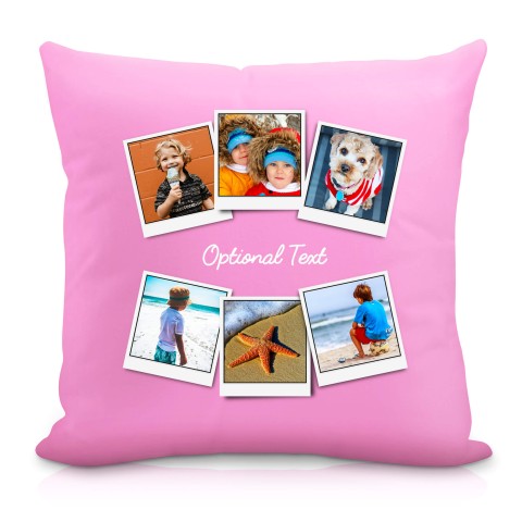 (40cm) (Polaroid Style Photo Print) Baby Pink Soft Velvet Polyester Fabric Scented (Organic Lavender Buds) (Optional Personalised Gift Text)