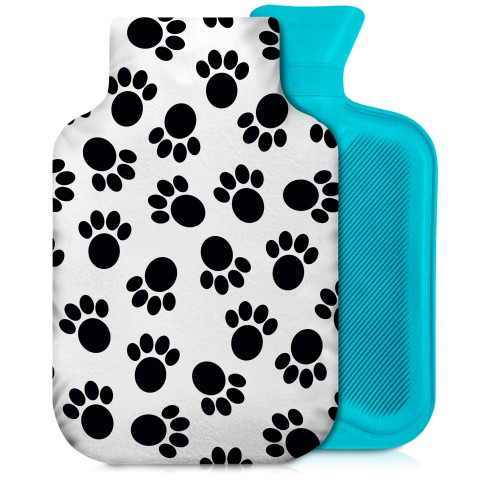 2 Litre - Paws Print Soft Velvet Polyester Fabric (Personalised with Text)