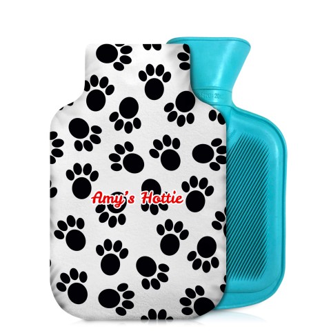 800ml - Paws Print Soft Velvet Polyester Fabric
