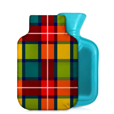 800ml - Tartan Check Soft Velvet Polyester Fabric (Personalised with Text)