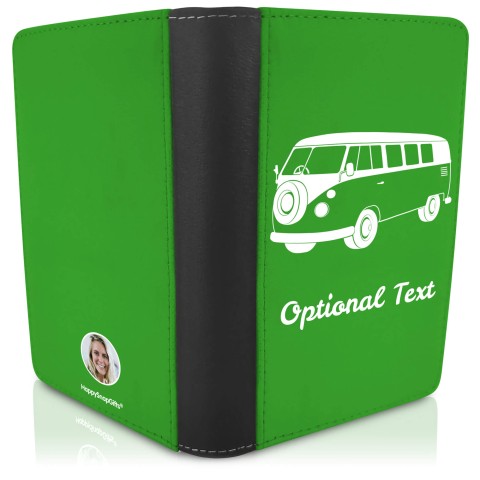(UK Standard 21cm) (Camper Van Icon) - Bright Green (Personalised with Text)