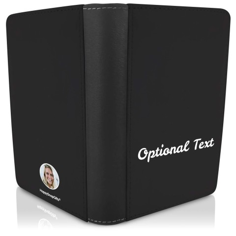 (UK Standard 21cm) (No Icon) - Black (Personalised with Text)