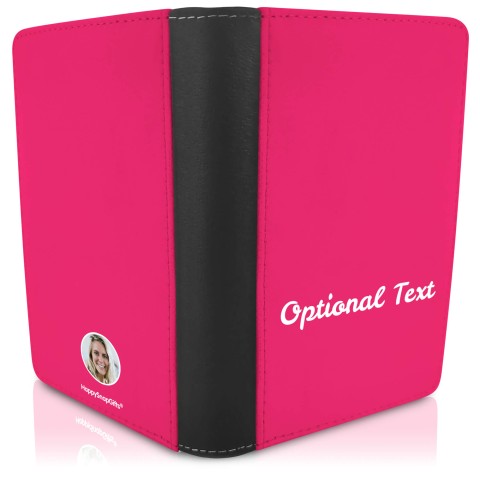 (UK Standard 21cm) (No Icon) - Fuchsia Pink (Personalised with Text)