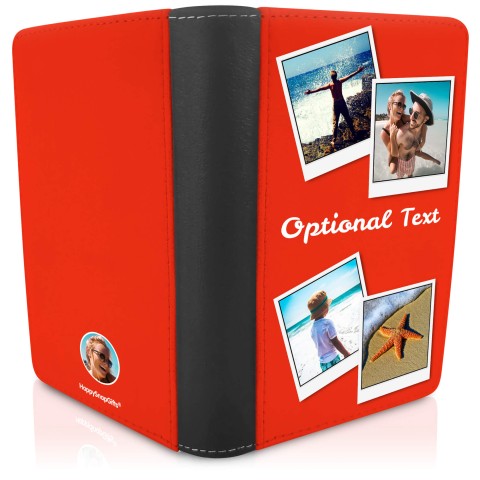 (UK Standard 21cm) (No Icon) Red (Personalised with Text)