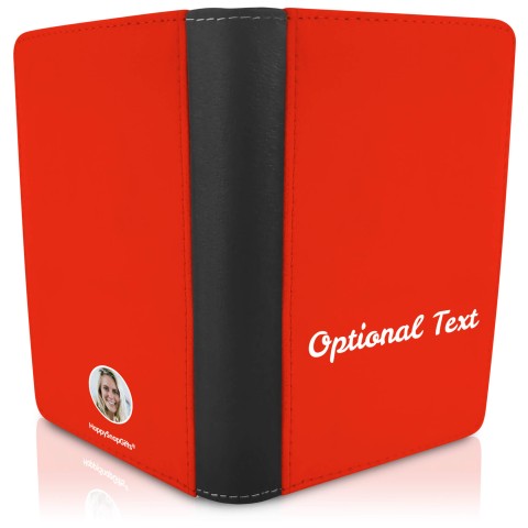 (UK Standard 21cm) (No Icon) - Red (Personalised with Text)