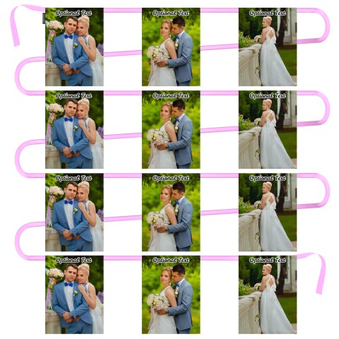 - 5 Metres with 12 Rectangle Flags (28cm) Mock Suede Polyester Fabric (Personalised with Text)