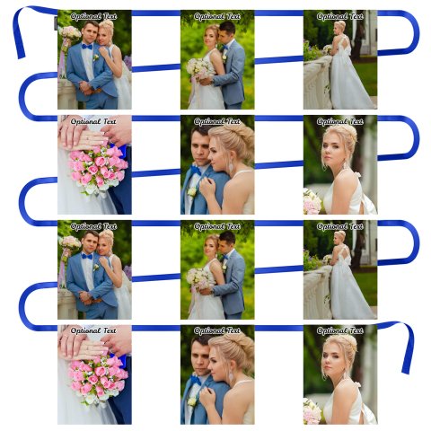 - 5 Metres with 12 Rectangle Flags (28cm) Mock Suede Polyester Fabric (Personalised with Text)