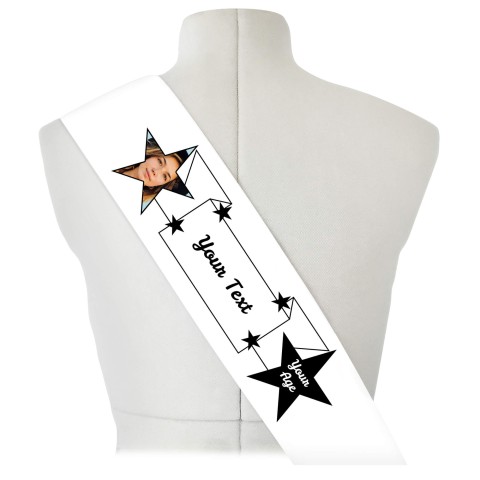 (180cm x 14cm) Black Mock Suede Polyester Fabric (Personalised with Text)